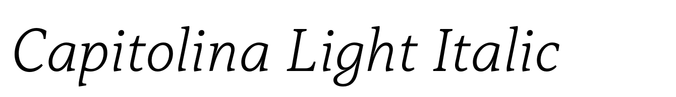 Capitolina Light Italic